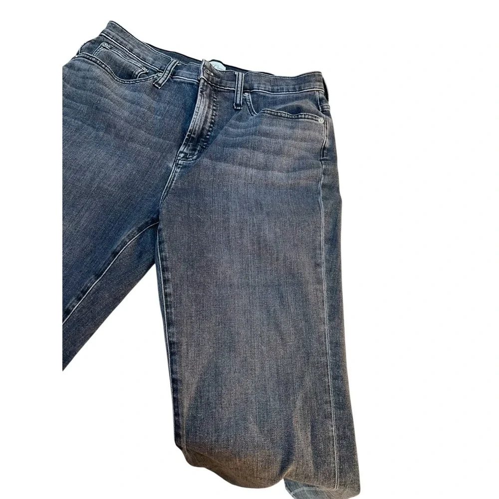 J.CREW Curvy Full Length Demi Boot Jeans Womens 31T‎ Gray Denim